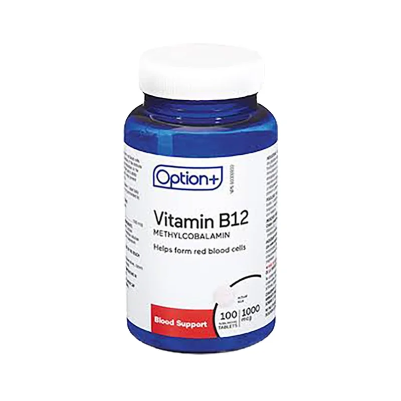 Option+ Vitamin B12 Methylcobalamin Sublingual Tablets 1000 mcg