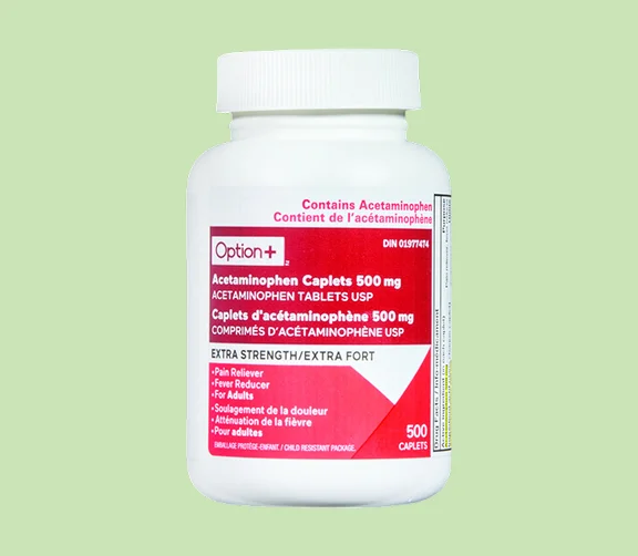 Option+ Acetaminophen Extra Strength Tablets (500 mg, 500 Count)