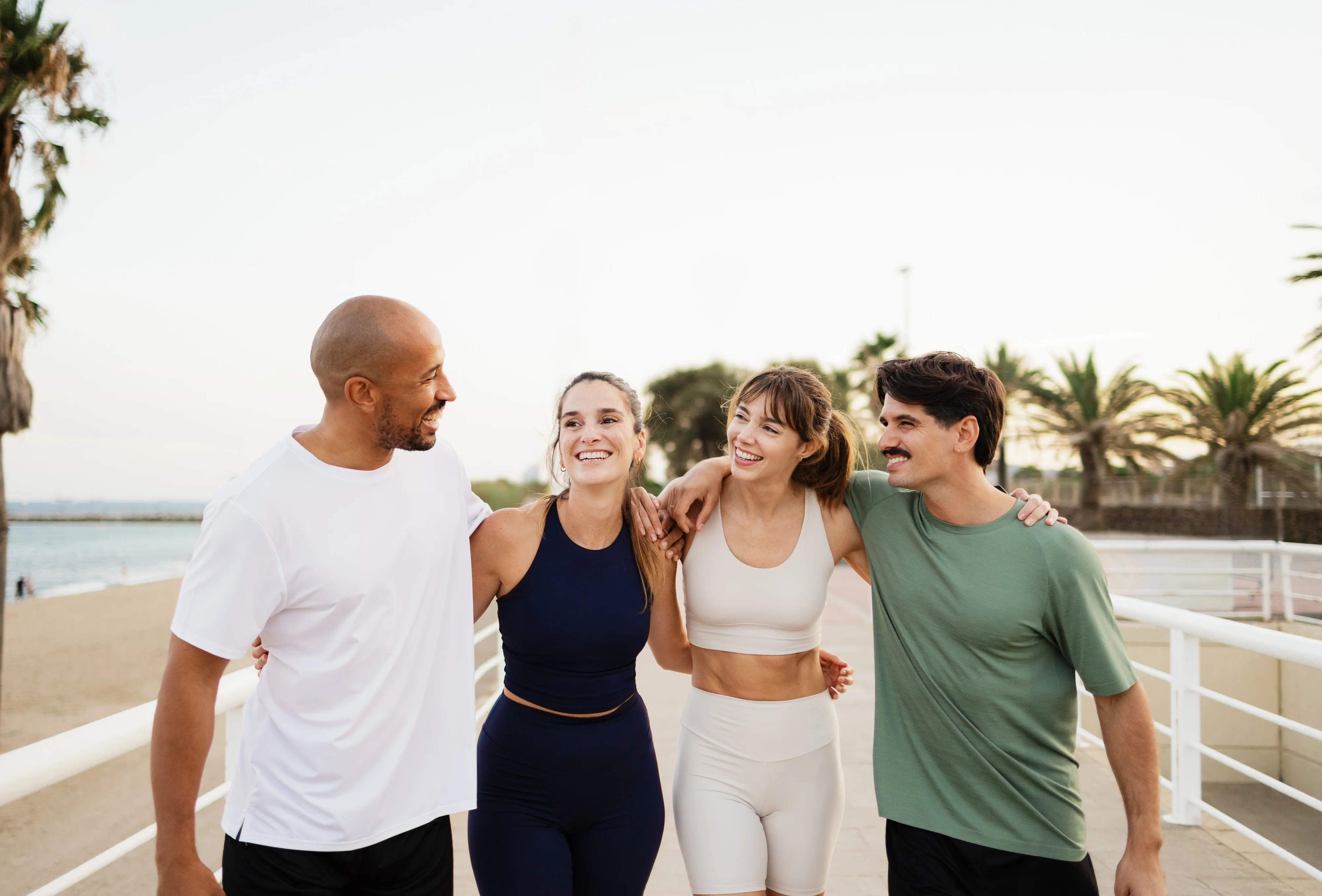 Group of friends smiling