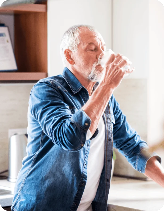 Woman drinking water