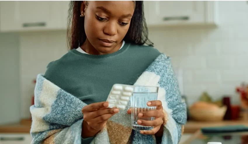 Person taking medication