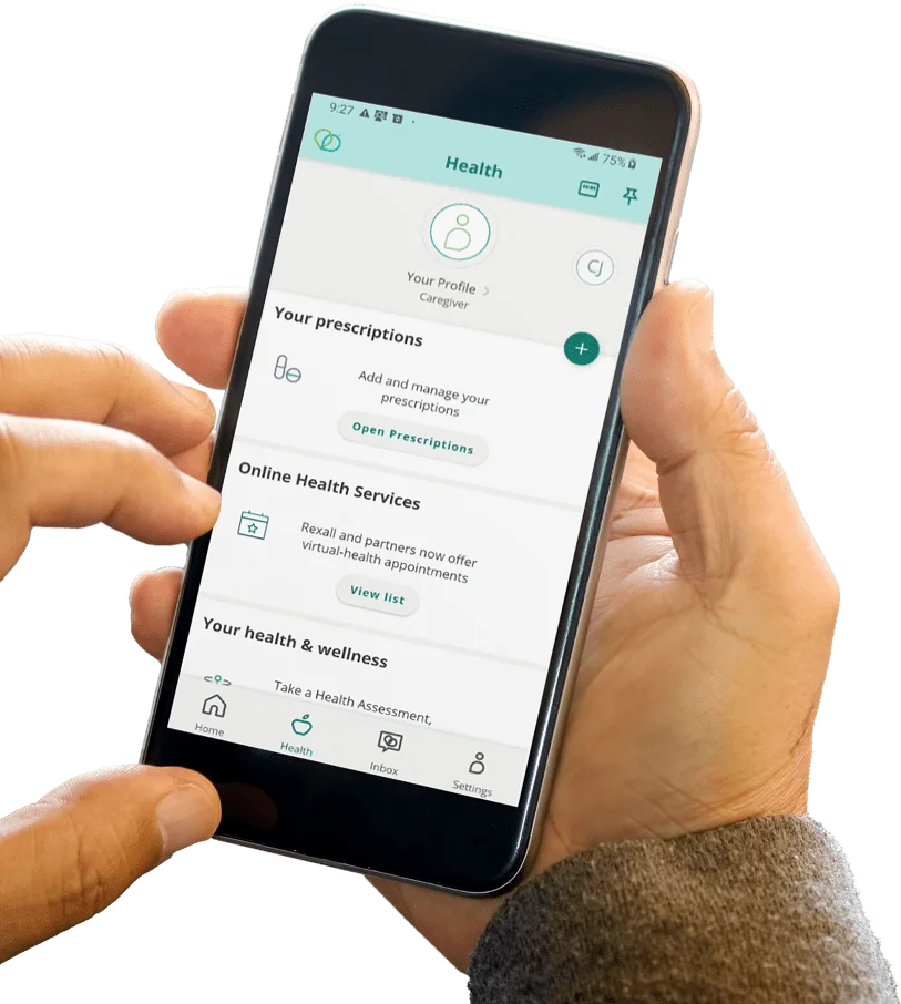 Be Well caregiver profile on a phone
