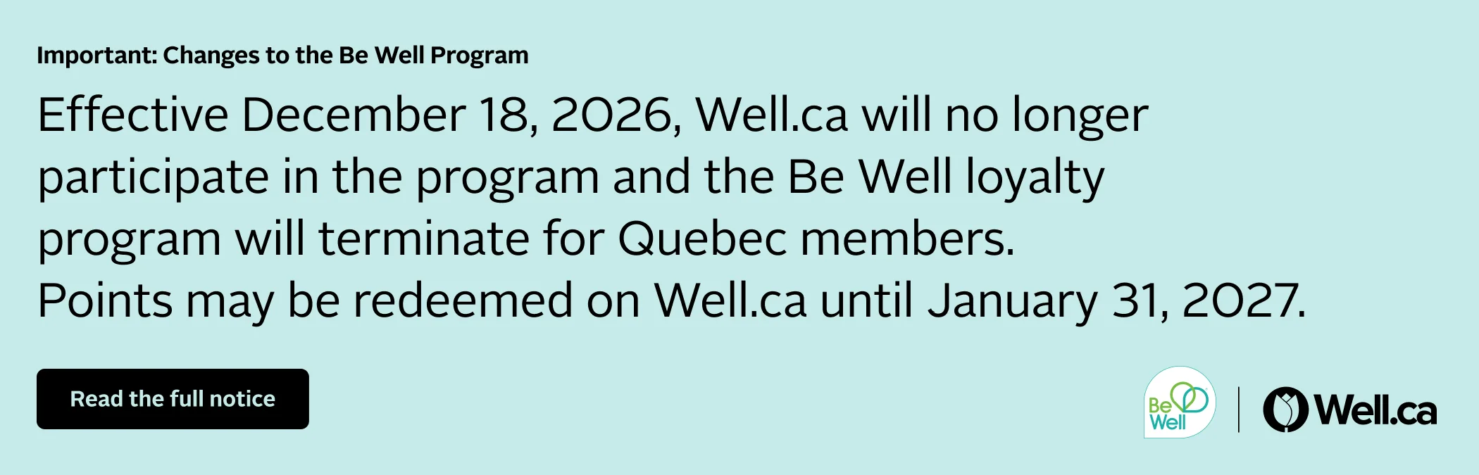 Be Well Privacy Policy