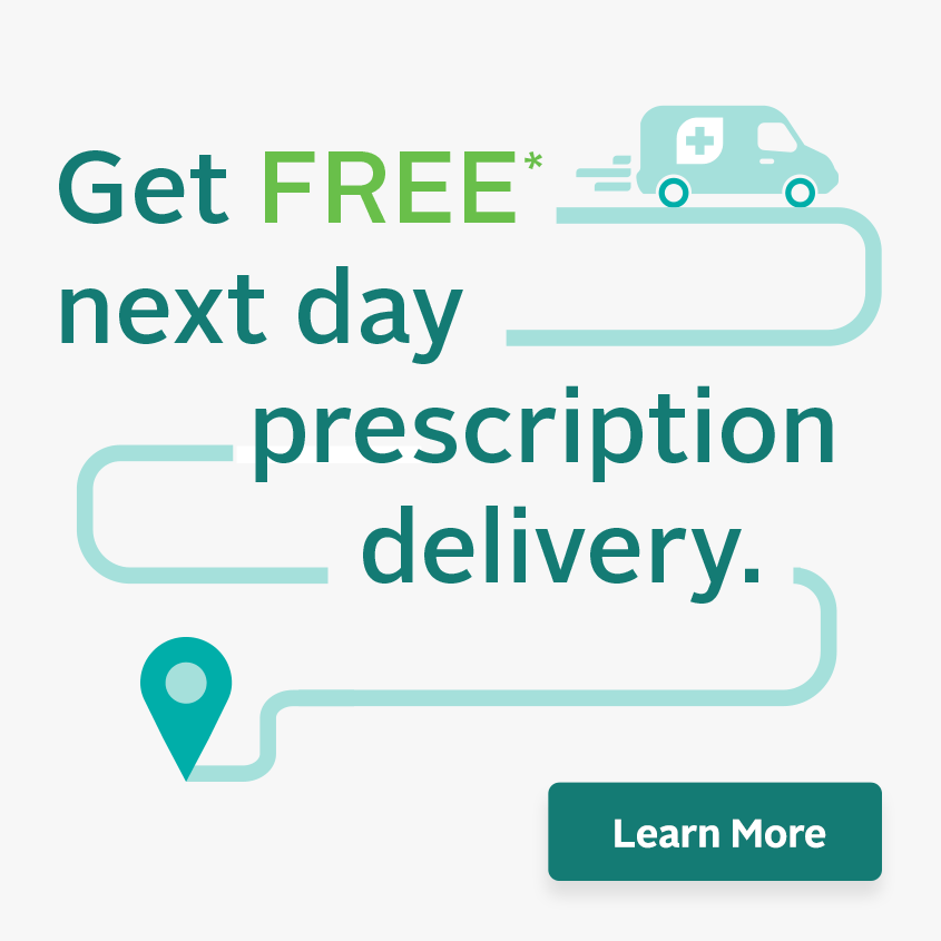 Free next-day prescription delivery service to help you stay on top of your medications. Some restrictions apply. Excludes weekends and holidays.