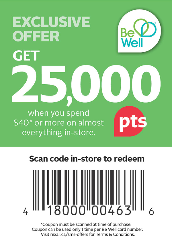 SMS Exclusive Offer Exclusive Offer. GET 25,000* pts when you spend $40* or more on almost everything in-store.