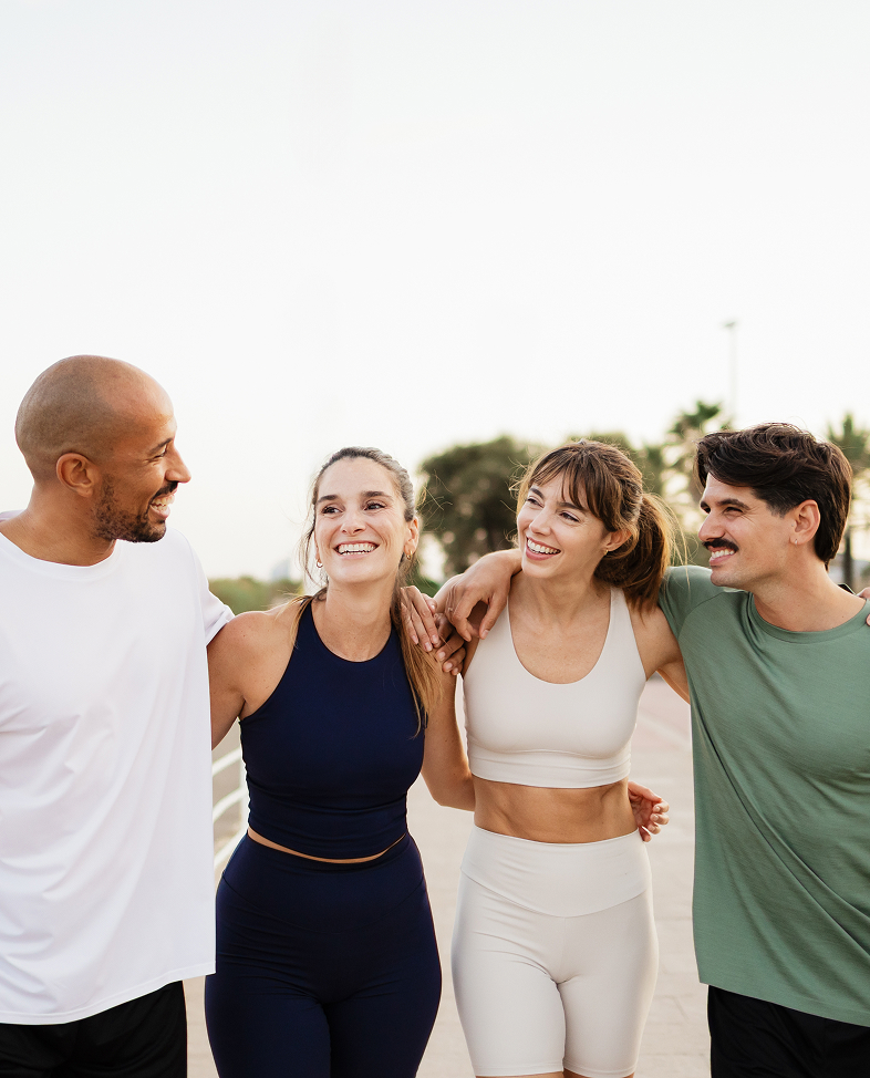Group of friends smiling