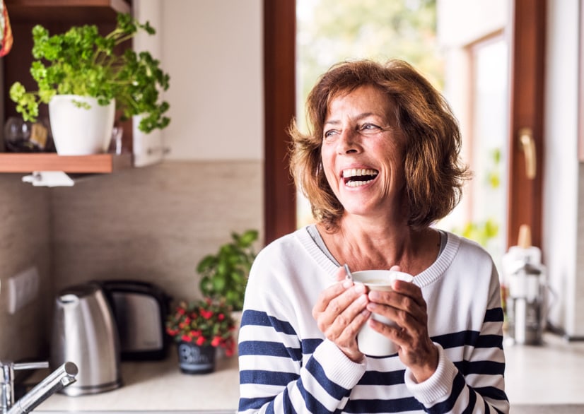 woman laughing