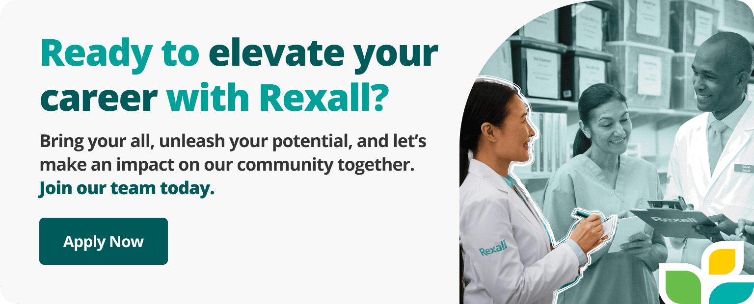 Ready to elevate your career with Rexall? Bring your all, unleash your potential, and let's make an impact on our community together. Join our team today. Click to Apply Now.