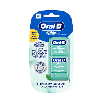 ORAL B GLIDE COMFORT PLUS FLOSS TWIN PCK 2 PK