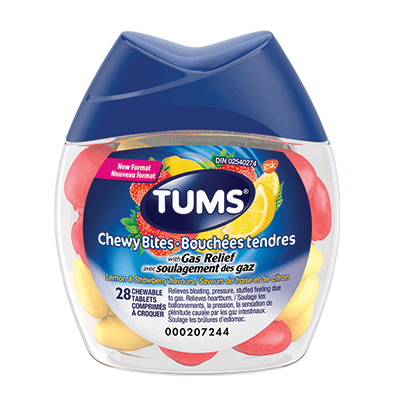 Tums Chewy Bites with GasRelief Lemon Strawberry