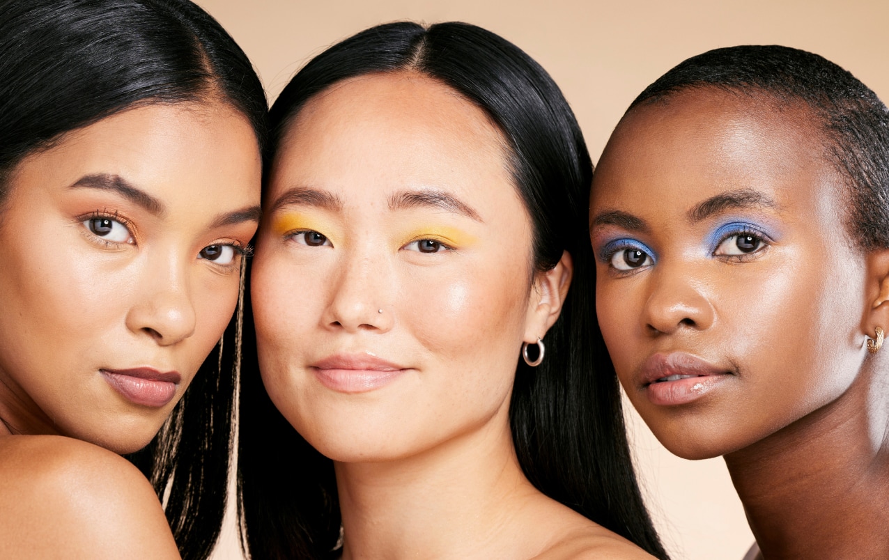 Trio Wearing Makeup