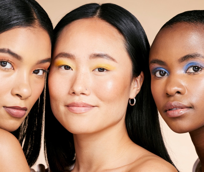 Trio Wearing Makeup