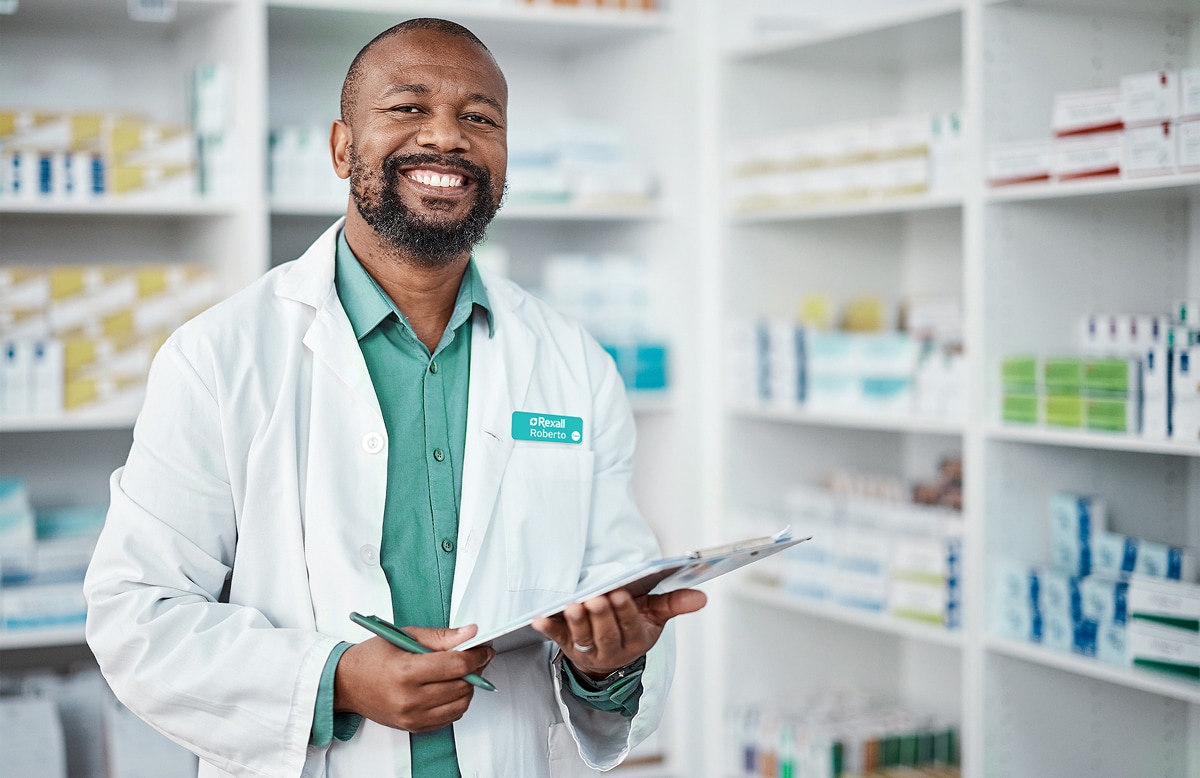 Virtual care appointment on tablet with pharmacist