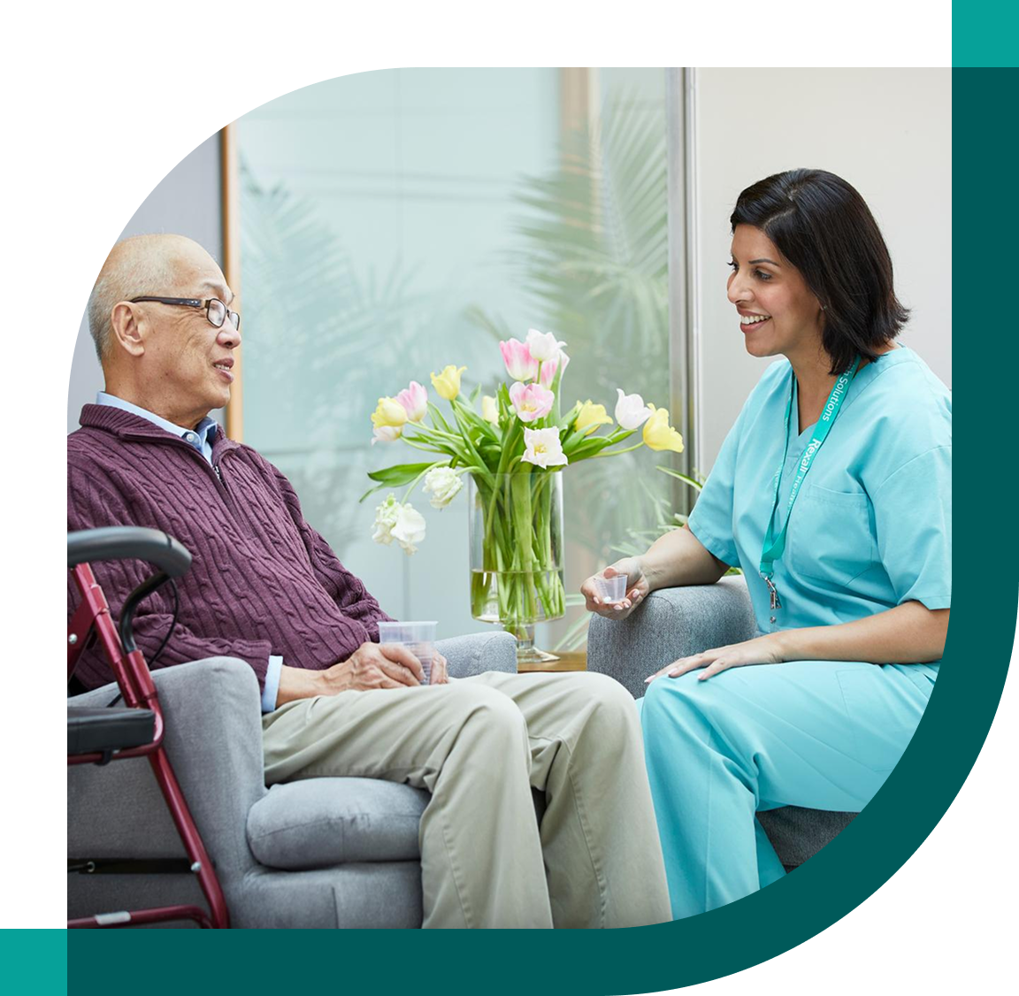 Pharmacist supporting a patient during consultation