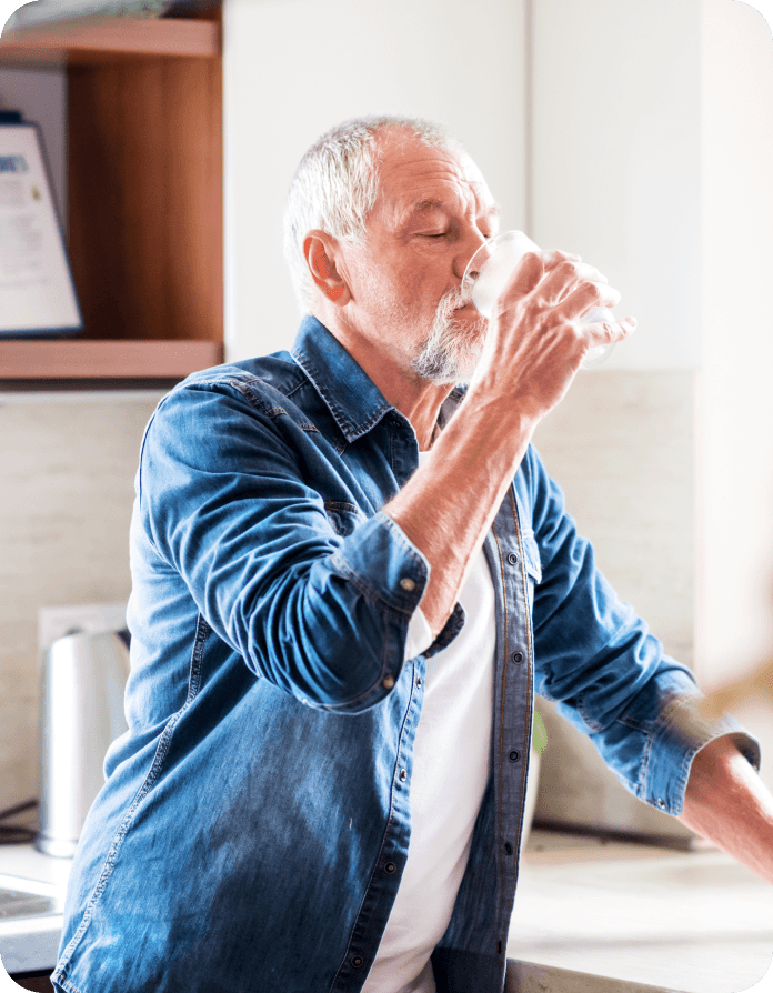Woman drinking water